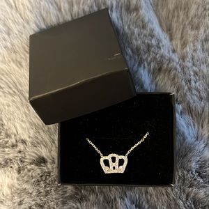 14k Real Gold - Cz Tiara Pendant Necklace